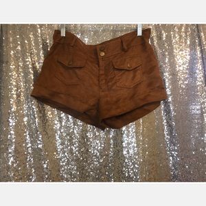NEW AKIRA Tan/Brown/Camel Suede Like Shorts NWT